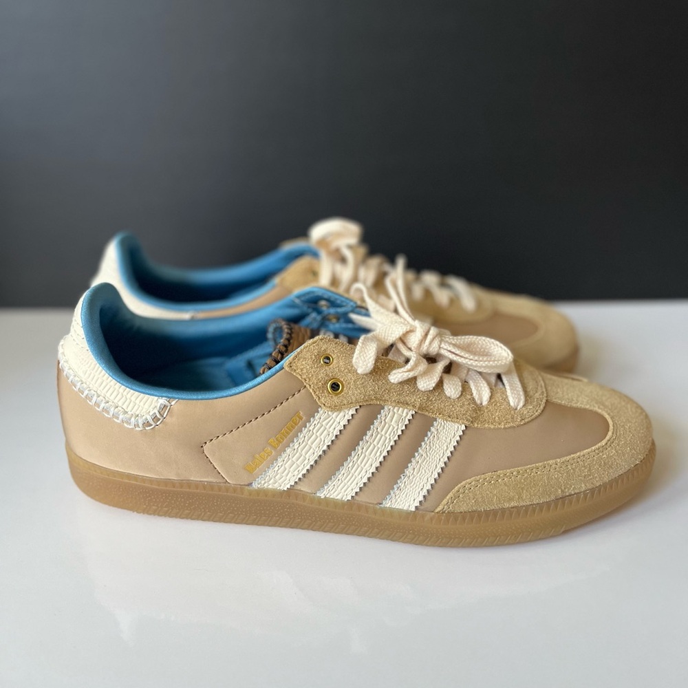 Brand new Adidas Original x Wales Bonner beige Nylon Samba Sneakers (Men’s)